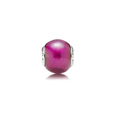 PASSION ESSENCE COLLECTION charm in silver with smooth synthetic ruby