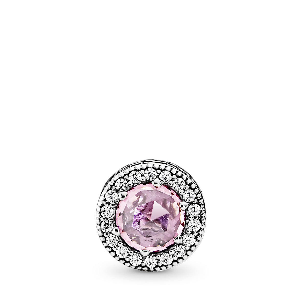 APPRECIATION ESSENCE COLLECTION charm in silver with pink cubic zirconia and clear cubic zirconia