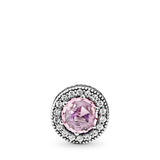 APPRECIATION ESSENCE COLLECTION charm in silver with pink cubic zirconia and clear cubic zirconia