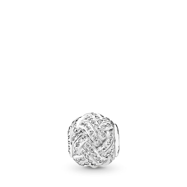 FRIENDSHIP ESSENCE COLLECTION charm in silver with clear cubic zirconia