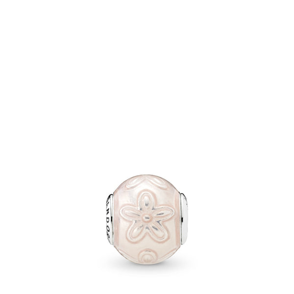 HAPPINESS ESSENCE COLLECTION charm in silver with light pink enamel