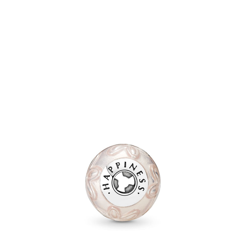 HAPPINESS ESSENCE COLLECTION charm in silver with light pink enamel