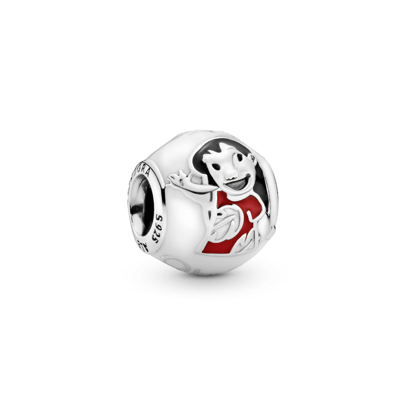 Disney Lilo & Stich silver charm with white, red, black, blue and purple enamel