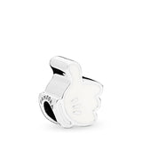 Disney Mickey glove silver charm with white enamel