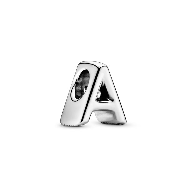 Letter A silver charm