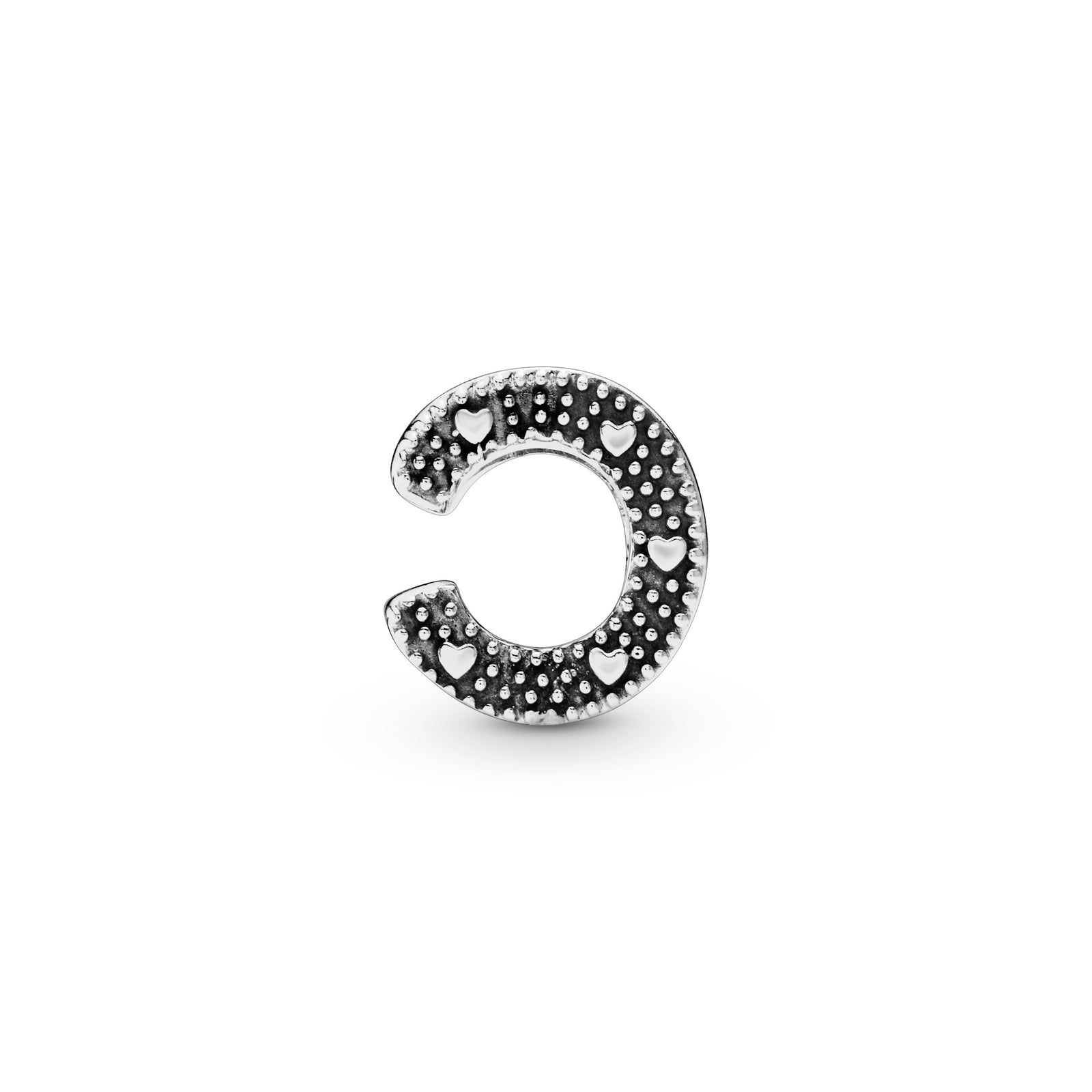 Letter C silver charm Pandora Jordan