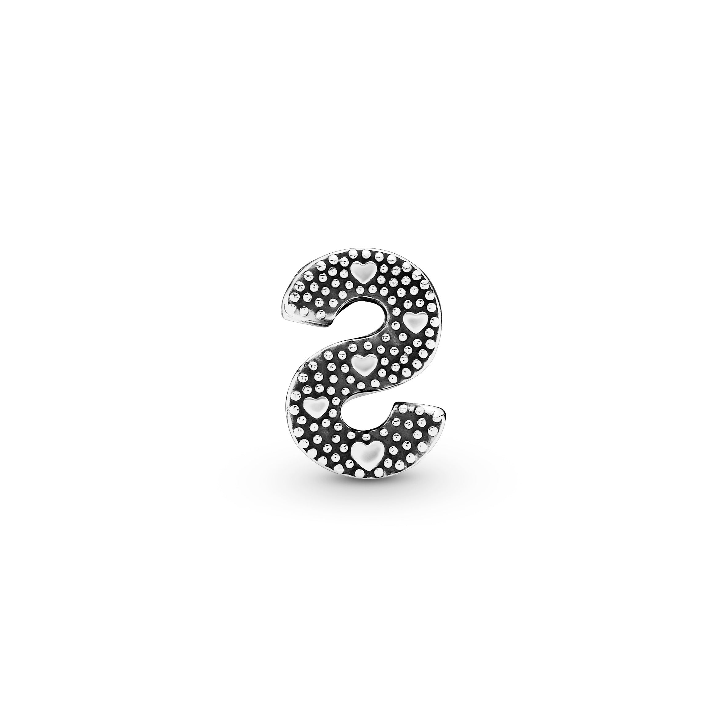 Letter S silver charm