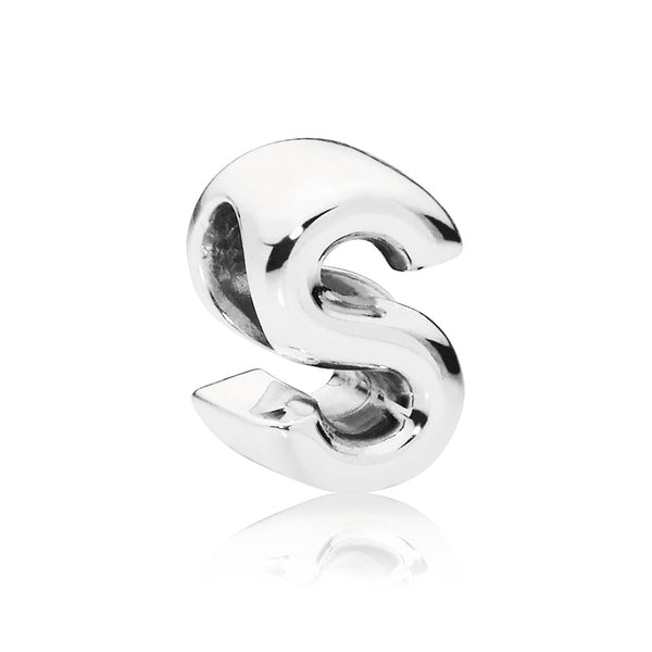 Letter S silver charm