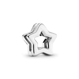 PANDORA Reflexions star silver clip charm