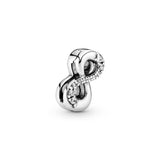 PANDORA Reflexions infinity silver clip charm with clear cubic zirconia