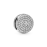 PANDORA Reflexions silver clip charm with clear cubic zirconia