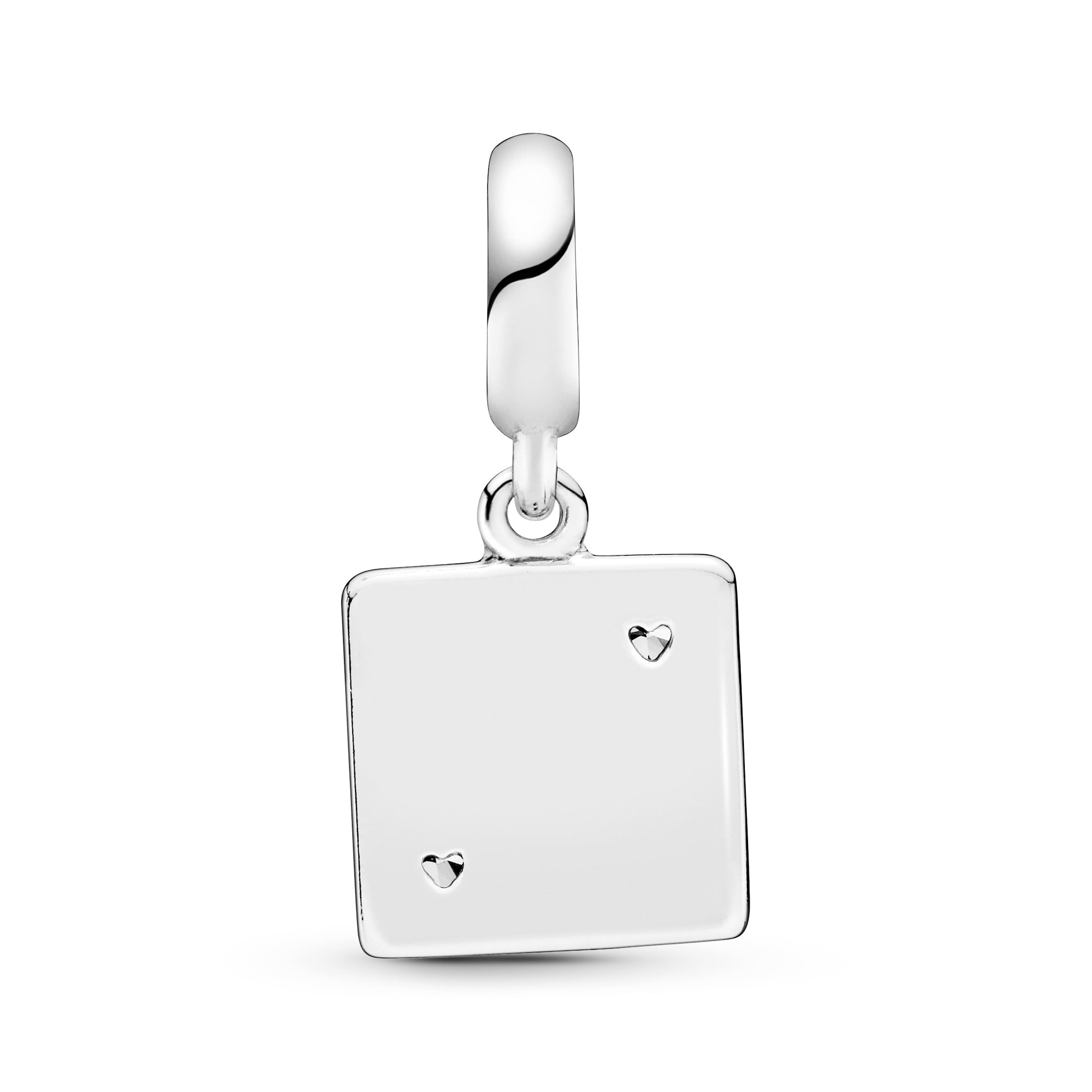 Family silver dangle with clear cubic zirconia