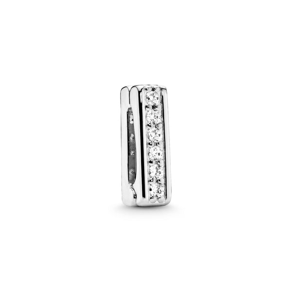 PANDORA Reflexions silver clip charm with clear cubic zirconia