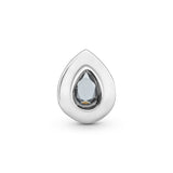 Pandora Reflexions drop silver clip charm with moonlight blue crystal and blue enamel