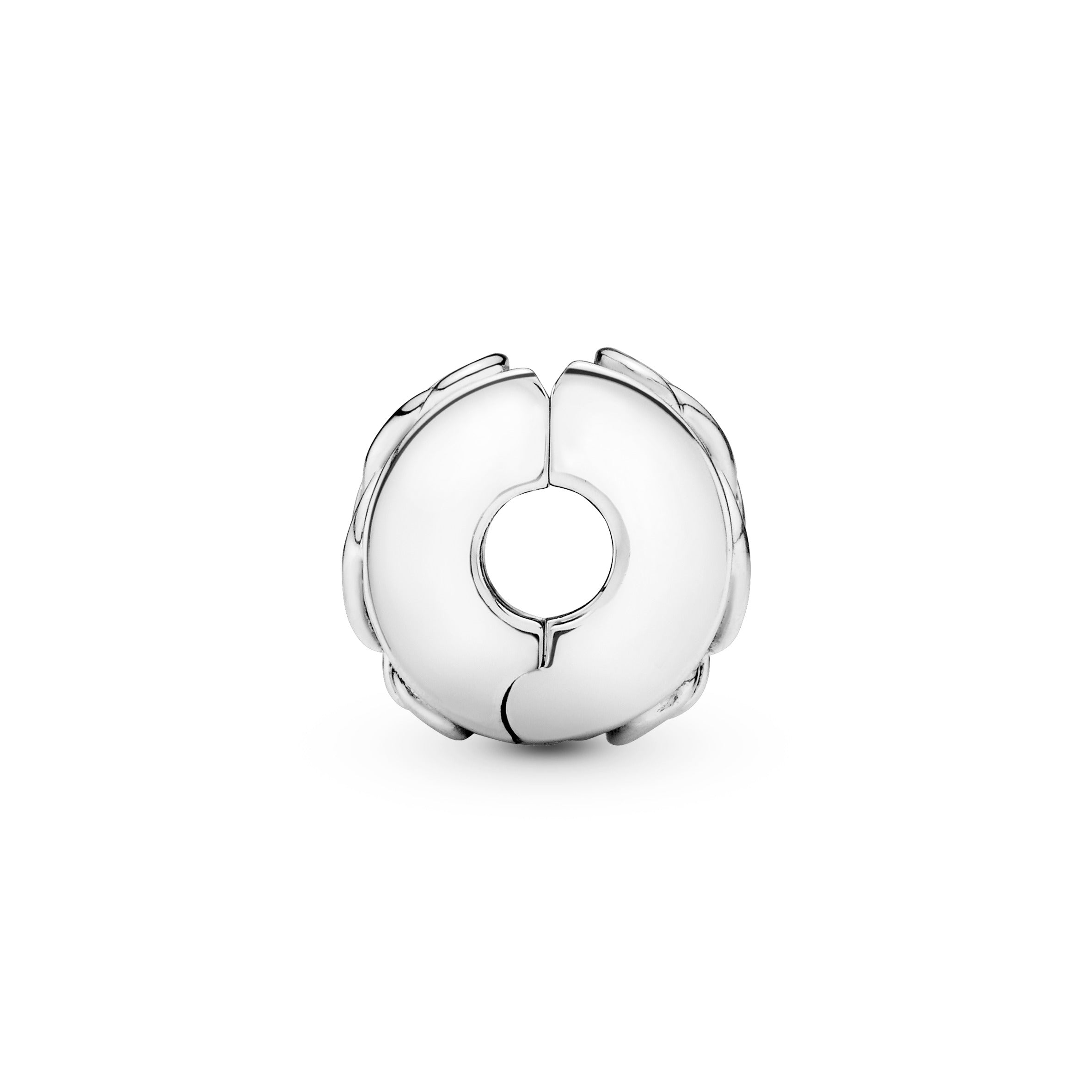 Knotted hearts silver clip