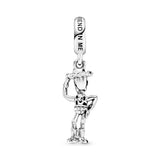 Disney Woody silver dangle with black and yellow enamel