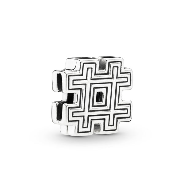 Pandora Reflexions hashtag silver clip charm