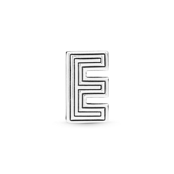 Pandora Reflexions letter E silver clip charm