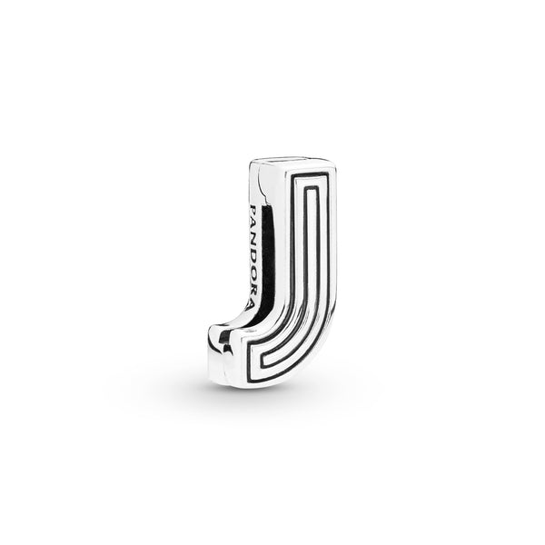 Pandora Reflexions letter J silver clip charm