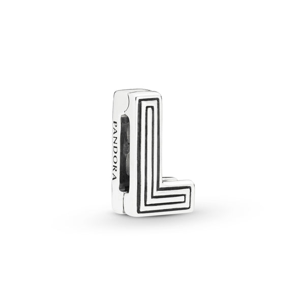 Pandora Reflexions letter L silver clip charm