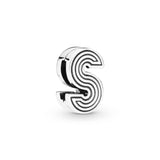 Pandora Reflexions letter S silver clip charm