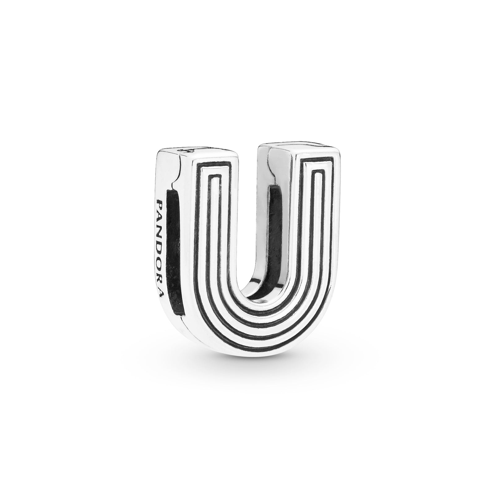 Pandora Reflexions letter U silver clip charm Pandora Jordan