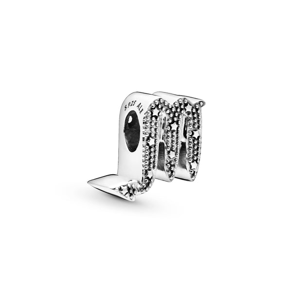Scorpio sterling silver charm with clear cubic zirconia