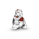 Disney Winnie the Pooh sterling silver charm with red enamel