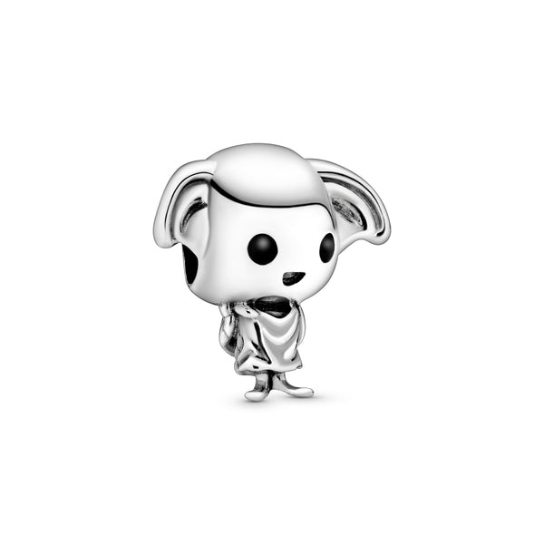 Harry Potter, Dobby the House Elf sterling silver charm with black and white enamel