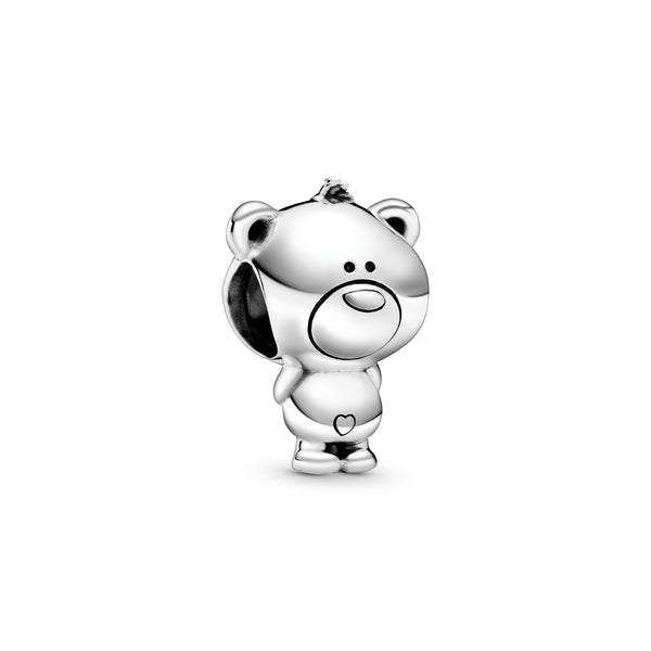 Teddy bear sterling silver charm