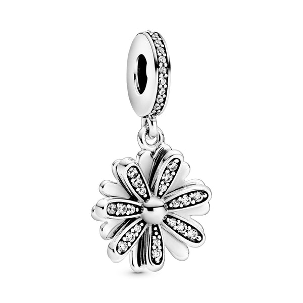 Sparkling Daisy Flower Dangle Charm