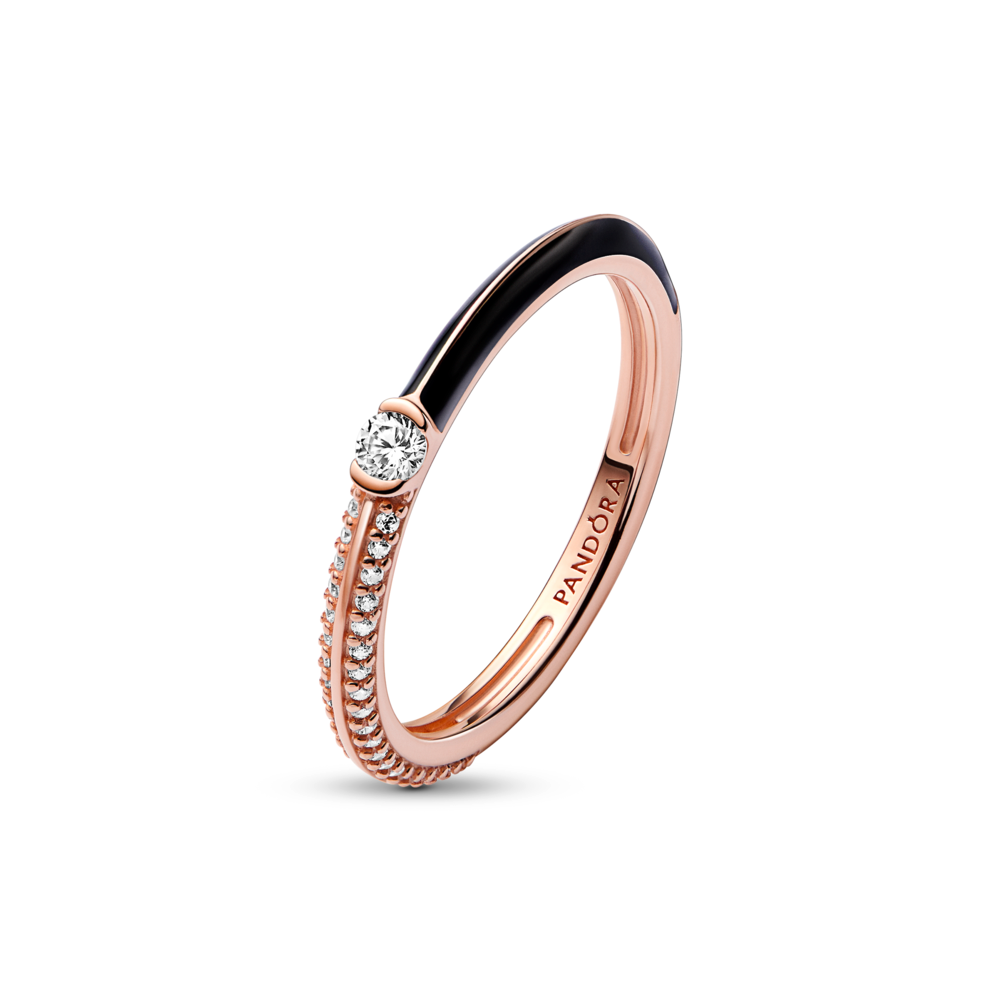 Pandora ME Pavé & Black Dual Ring