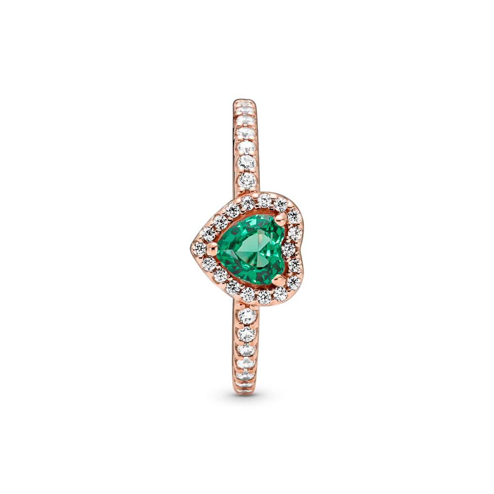 Sparkling Elevated Heart Ring