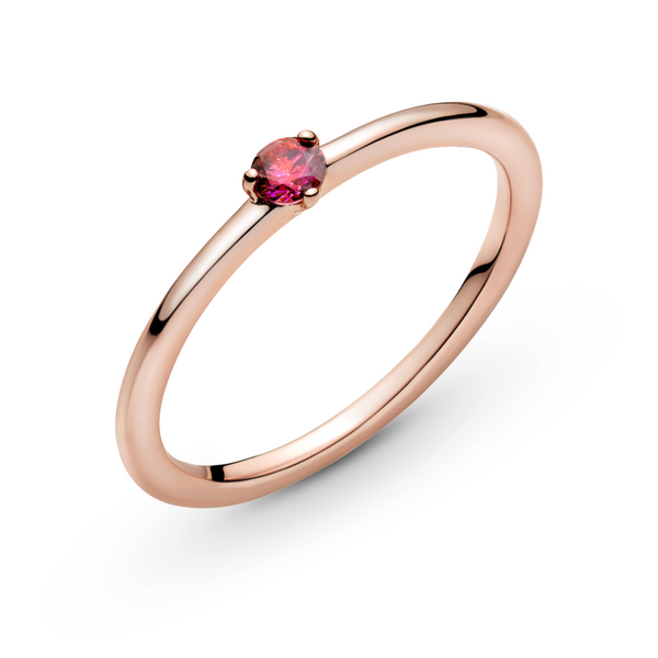 Red Solitaire Ring