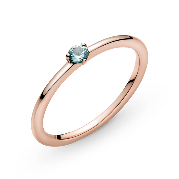 Light Blue Solitaire Ring