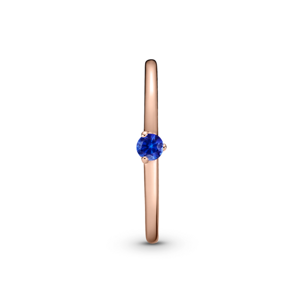 Stellar Blue Solitaire Ring