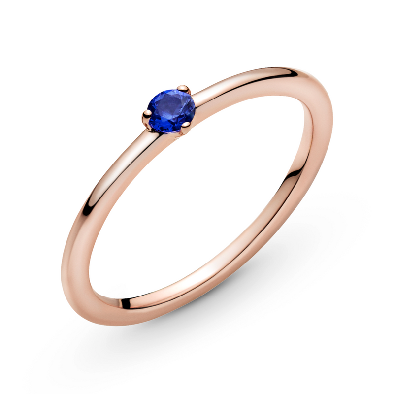 Stellar Blue Solitaire Ring