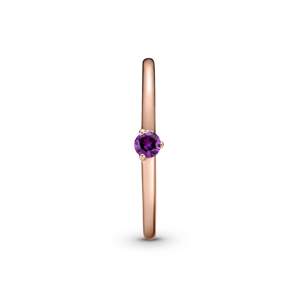 Purple Solitaire Ring