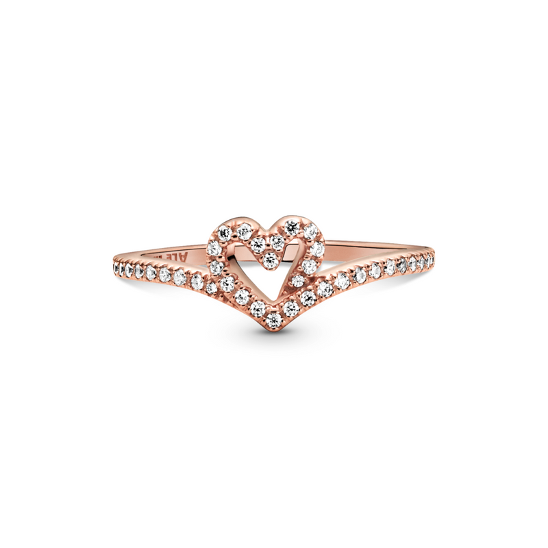 Sparkling wishbone deals ring rose gold