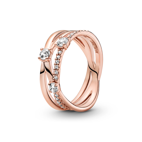 Sparkling Triple Band Ring