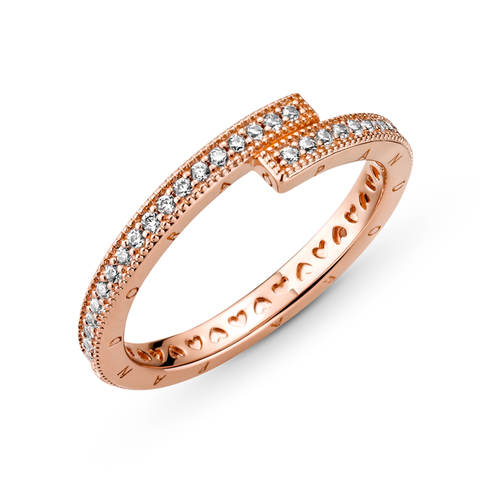 Sparkling Overlapping Ring