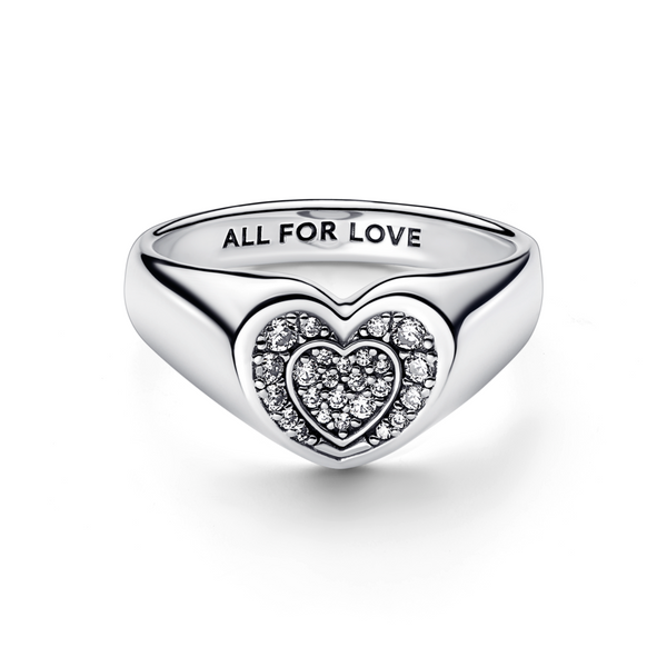 Pandora pave discount hearts lace ring