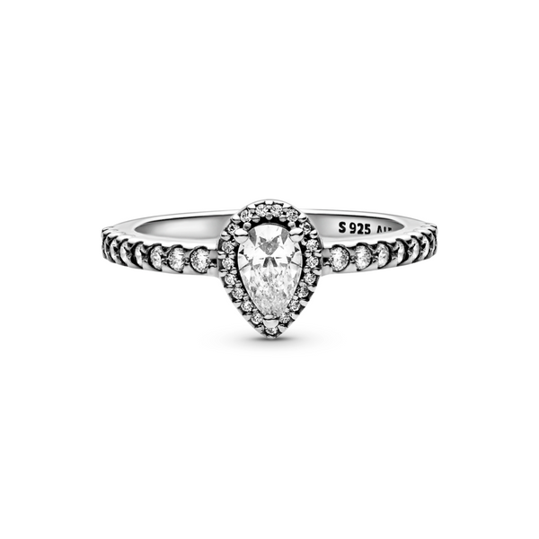 Classic Sparkle Halo Ring