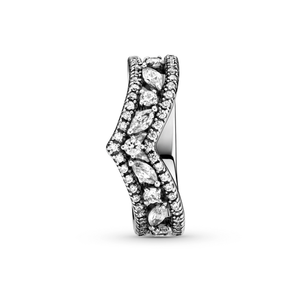 Sparkling Marquise Double Wishbone Ring