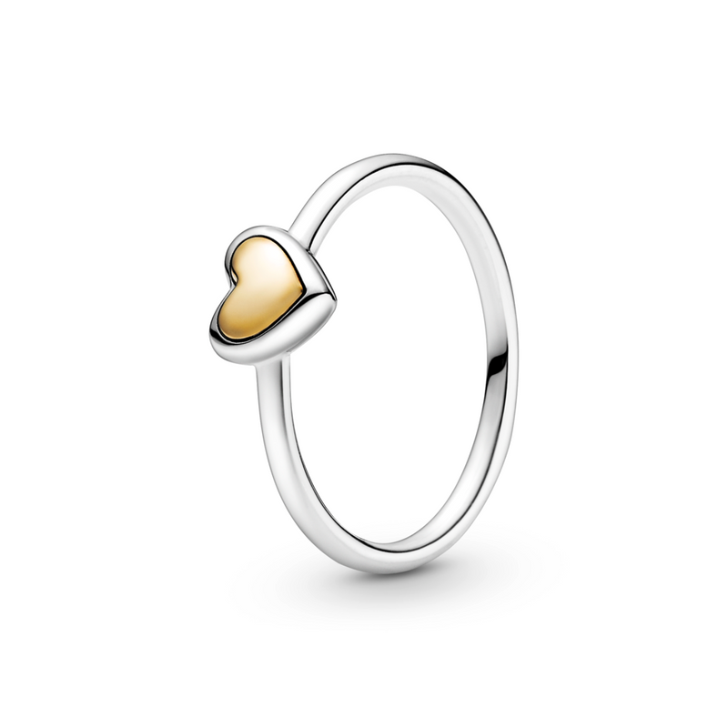 Domed Golden Heart Ring