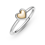 Domed Golden Heart Ring