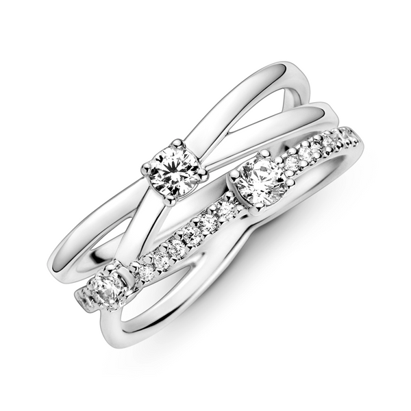 Sparkling Triple Band Ring