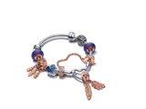 Pandora Moments Heart Closure Snake Chain Bracelet
