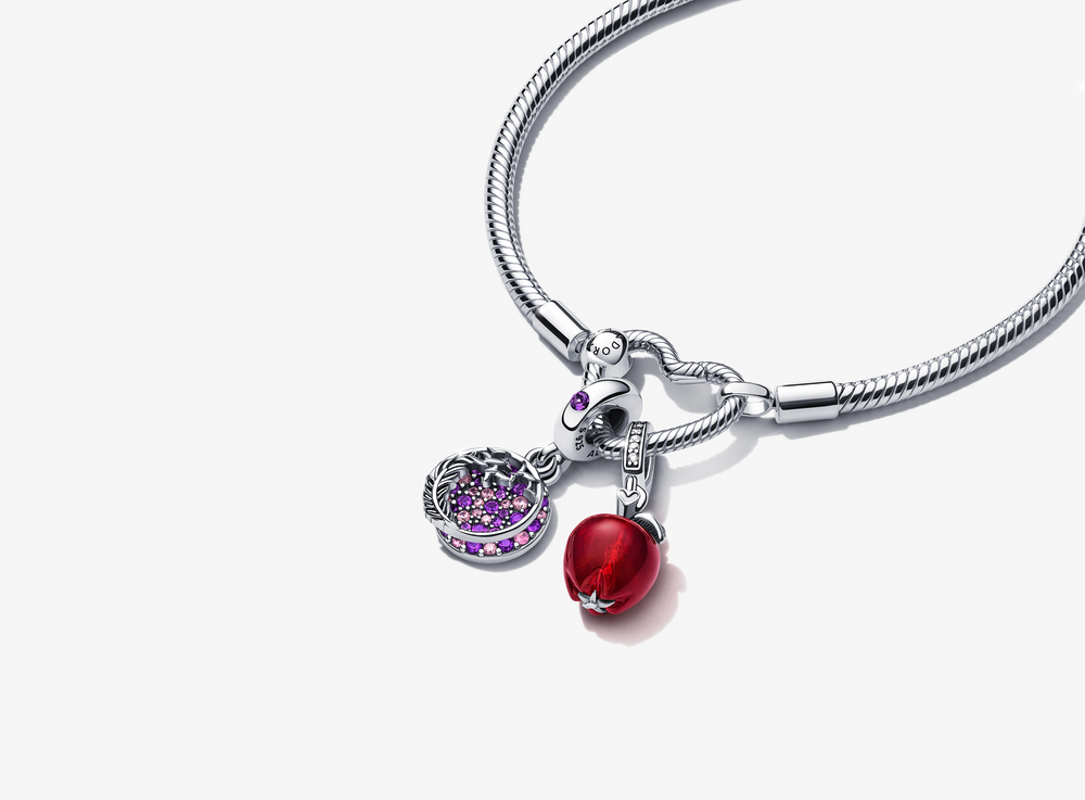 Pandora Moments Heart Closure Snake Chain Bracelet