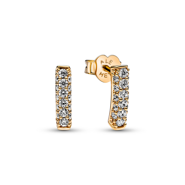 Pandora Timeless Pavé Single-row Bar Stud Earrings